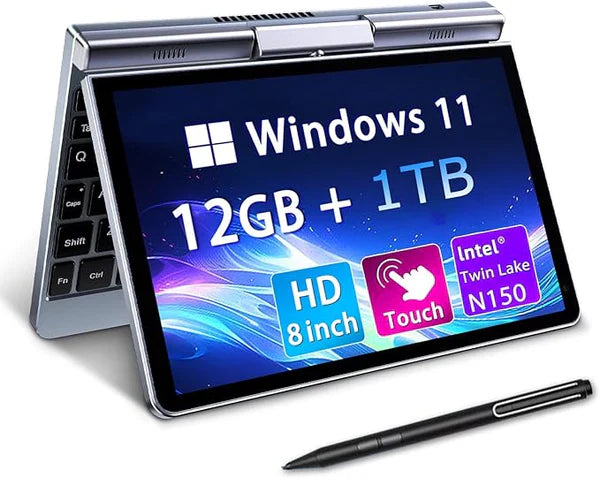 GadgetWorlds Mini Laptop 8" 2-in-1 (2 Year Manufacture Guarantee)