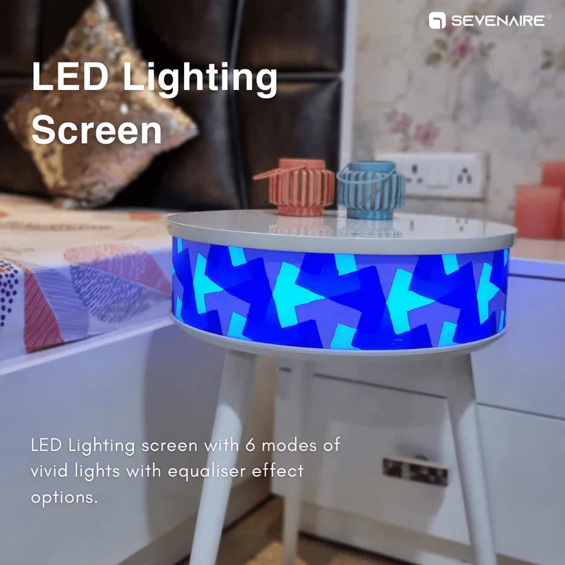 Bluetooth Speaker Table with LED Lights