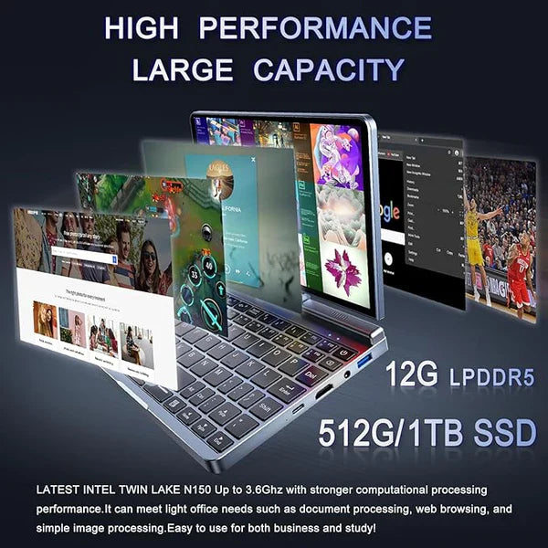 GadgetWorlds Mini Laptop 8" 2-in-1 (2 Year Manufacture Guarantee)