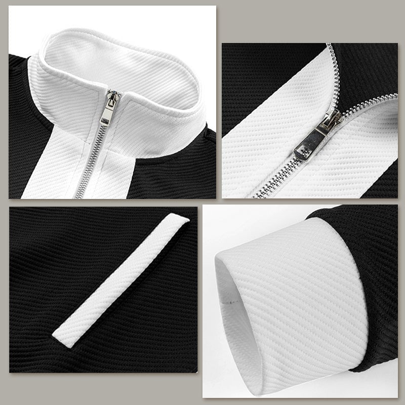 Men's Outfit Casual 2 Piece Contrast Sports Jogging Tracksuits Set