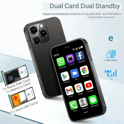 Pocket Mini Smart Phone 5G (World's Smallest Phone)(1 Year Manufacture Warranty)